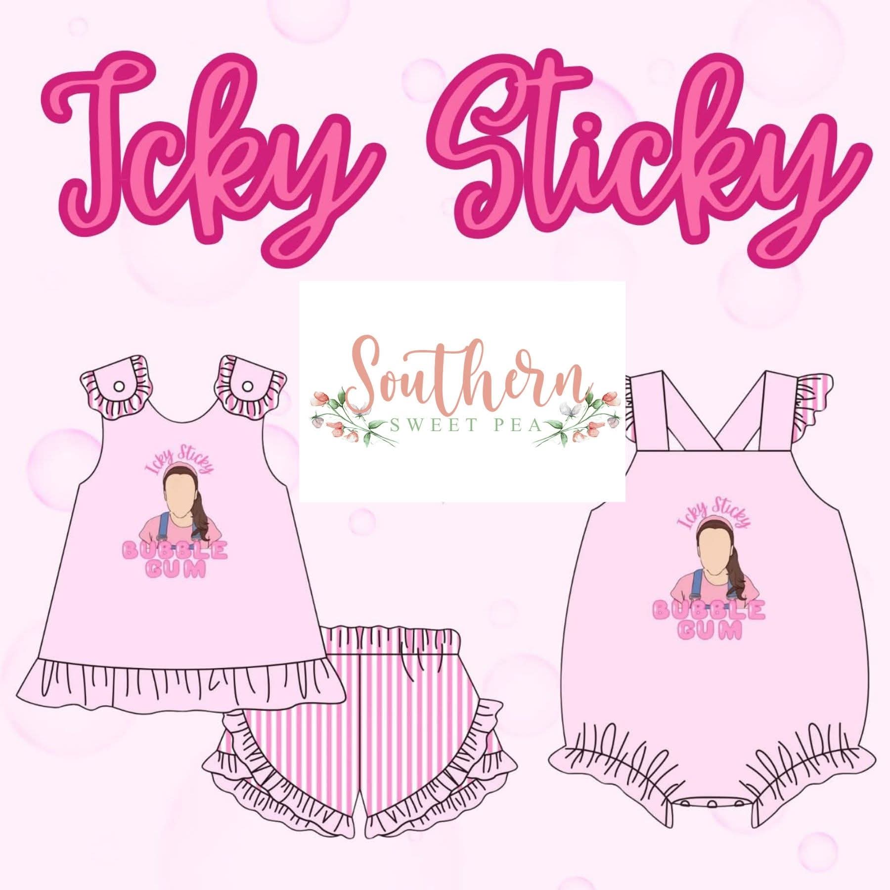 Icky Sticky Bubblegum Girl Set Three Sisters and a Kid