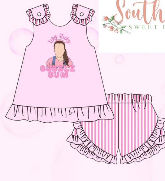 Icky Sticky Bubblegum Girl Set Three Sisters and a Kid