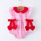 Gingham Heart Romper Rylee Faith