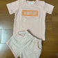 Coral Floral Mama's Boy Hand Smocked Boy Short Set - Premium Collection Ambabie