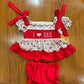I Love Dad Red Bloomer Set- Handsmocked Premium Collection - eta late March Ambabie