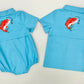 Hazel Blue Red Fish Fishing Bubble Posh Petites