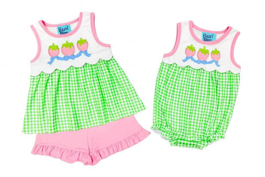 Hazel Blue Strawberry Short Set Posh Petites
