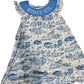 Mama's Girl Blue Toille Dress Honeydew