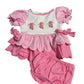 Hand French Knot Ballerina Pink Bloomer Set Ambabie