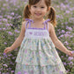 Premium Collection I Love Mommy Hand Smocked Purple Floral Dress Ambabie