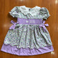 I Love Mom Purple Hand Smocked Floral Dress Ambabie
