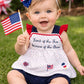 Land of the Free Because of the Brave Girl Bloomer Set Hand French Knot Ambabie