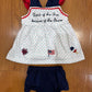 Land of the Free Because of the Brave Girl Bloomer Set Hand French Knot Ambabie
