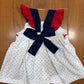 Land of the Free Because of the Brave Girl Short Set Hand French Knot Ambabie