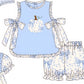 Blue Pumpkin Applique Coquette Collection- Eta August Boyis