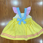 Yellow Sailboat Hand French Knot Girls Shorts Set Ambabie