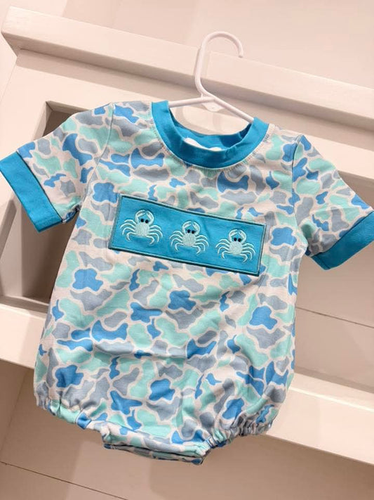 Blue Crab Camo Boy Bubble Simply21