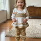 Sweet as Pie Hand French Knot Girl Pants Set Ambabie