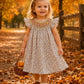 Brown Floral Hand Smocked Dress Ambabie