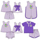 Purple Mardi Gras Bow Back Embroidery Collection - ETA January Boyis