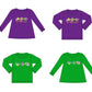 Trio Mardi Gras Purple Green Long Sleeve Shirts Collection - ETA January Boyis