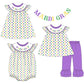 Mardi Gras Polka Dots Embroidery Collection - ETA January Boyis