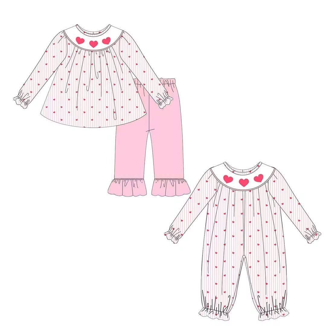 Pink Hearts Polka Dot Embroidery Collection - ETA January Boyis
