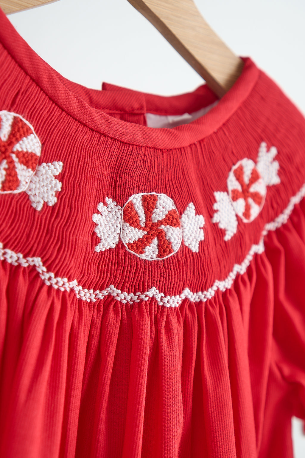 Red Candy Handsmocked Dress Honeydew