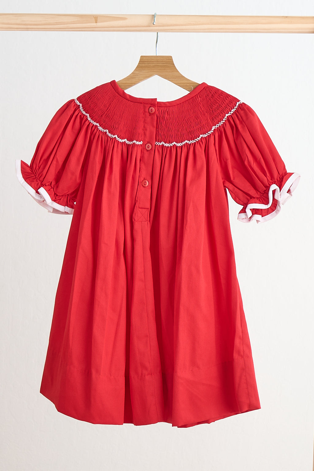 Red Candy Handsmocked Dress Honeydew