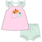Pink Three Pumpkins Applique Collection - Girl Diaper Set - eta July Boyis