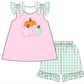 Pink Three Pumpkins Applique Collection - Girl Diaper Set - eta July Boyis
