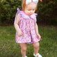 Spring Purple Floral Bow Ruffle Bloomer Set southernsweetpea