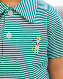 King Cake Baby Polo Smock Candy