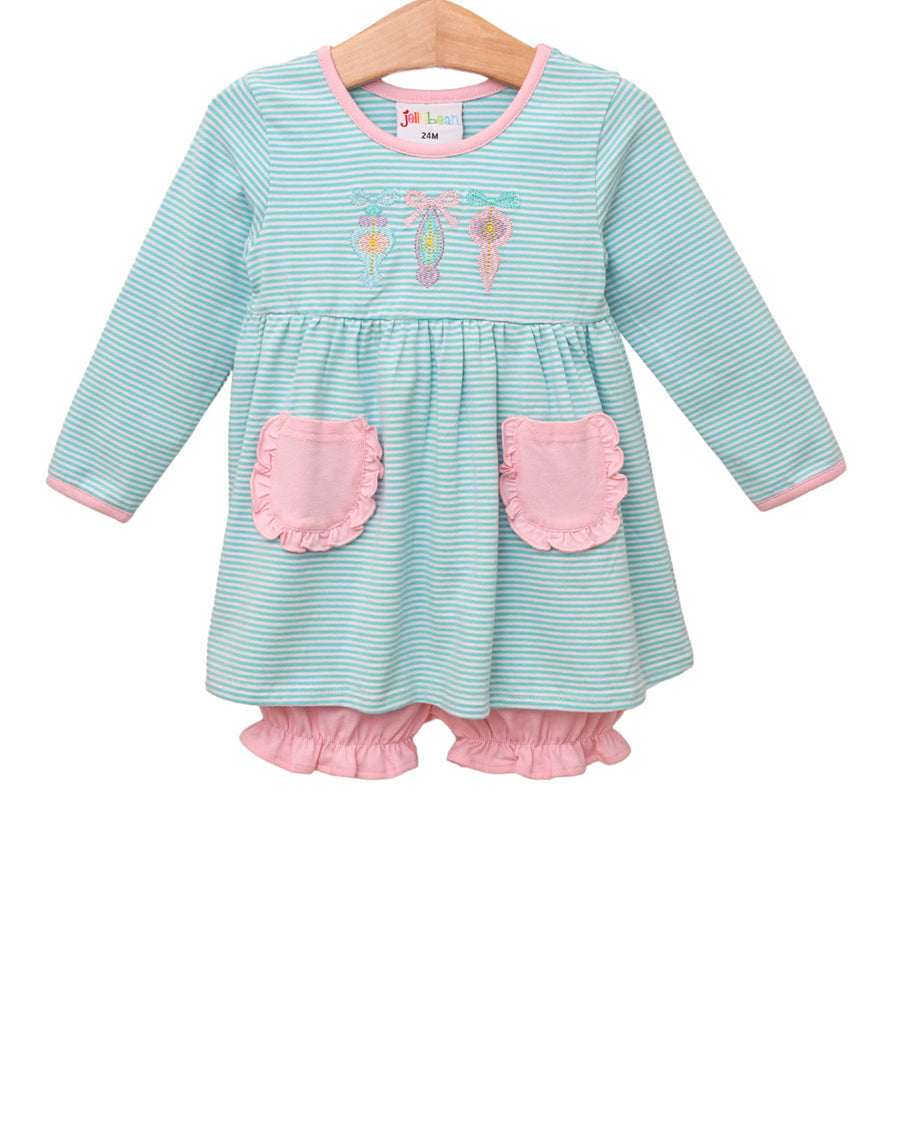 Sugar Plum Bloomer Set Smock Candy