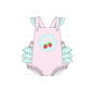 Pink Strawberry Ruffle Girl Romper Honeydew