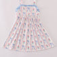 Blue Floral Print Dress Honeydew