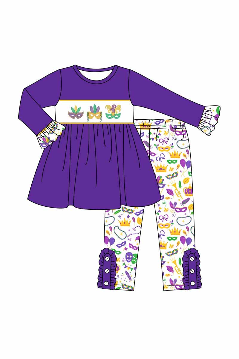 Purple Carnival 2 Pc Girl Embroidery Set Magic Group