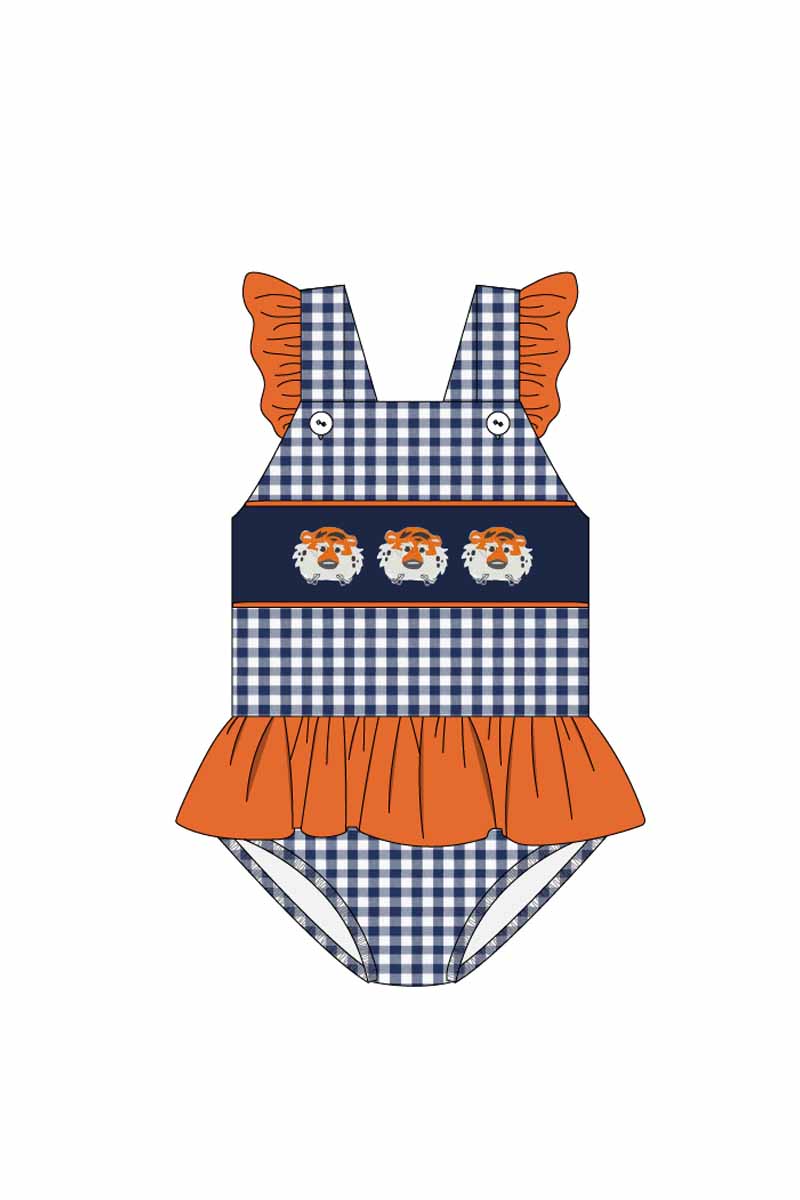 Auburn Embroidered 1 pc Girl Swimsuit Magic Group