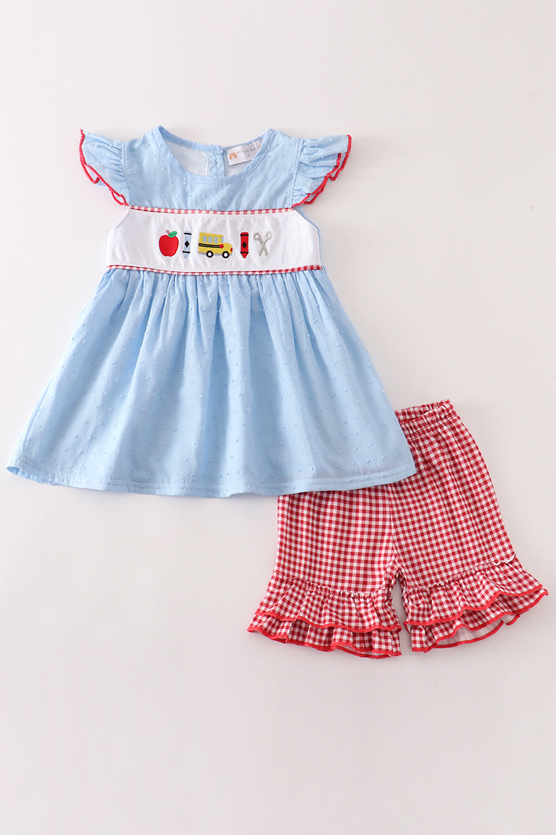 Back to School Bus Girl Set Honeydew