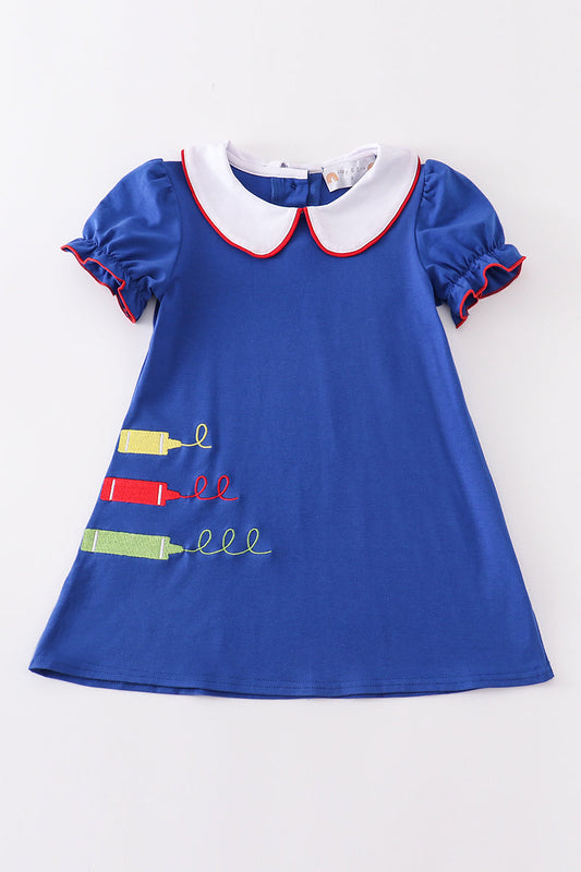 Blue Crayon Dress Honeydew