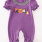 Purple Halloween BOO Girl Romper Honeydew
