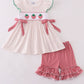 Red Dot Strawberry Embroidery 2 Pc Girl Set