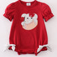 Alabama Applique Girl Romper Honeydew