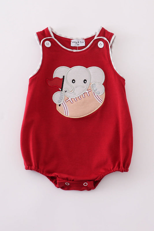 Alabama Applique Boy Romper Honeydew