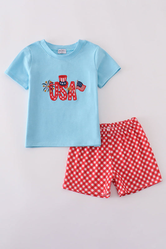 Blue patriotic USA embroidery collection Magic Group