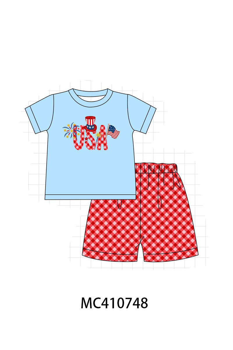 PO19-CLOSES 11/11- ETA JUNE - Blue patriotic USA embroidery collection Magic Group