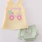 Yellow gold bloomer girl set Honeydew