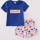 Blue Puppy Star Embroidery Boy Set Honeydew