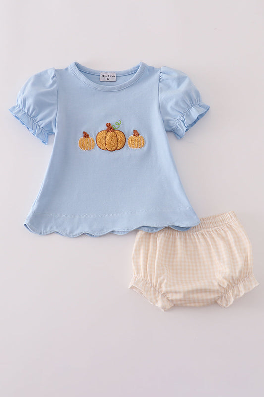 Blue Pumpkin French Knot Bloomer Set Honeydew