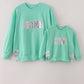 Mini Green Mint Glitter Long Sleeve Shirt Honeydew