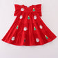 Red Christmas Santa Sequin Tiered Dress Honeydew