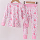 Pink Christmas Tree Bamboo Pants Set Honeydew