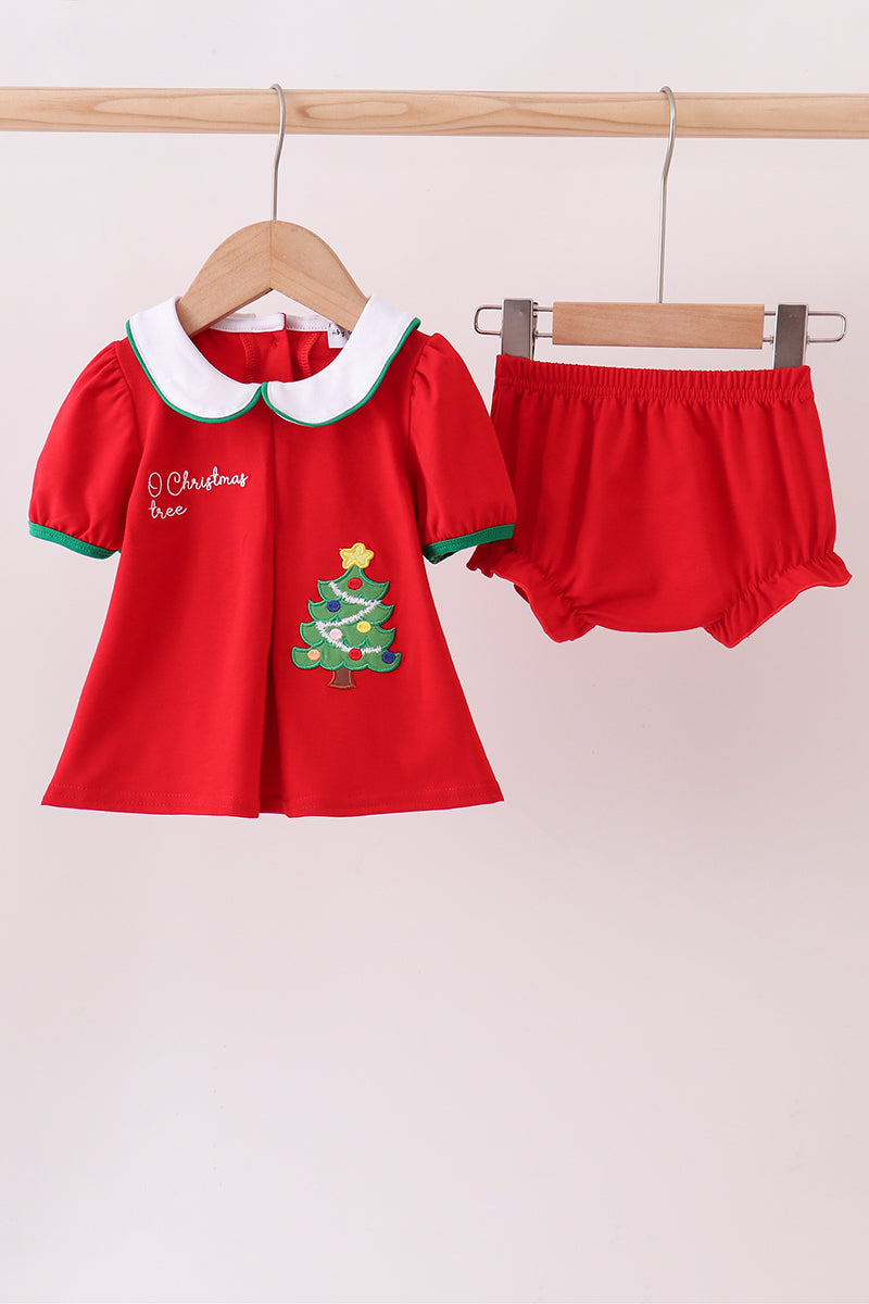 O' Christmas Tree Bloomer Set Honeydew