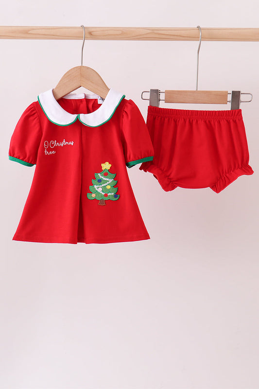 O' Christmas Tree Bloomer Set Honeydew